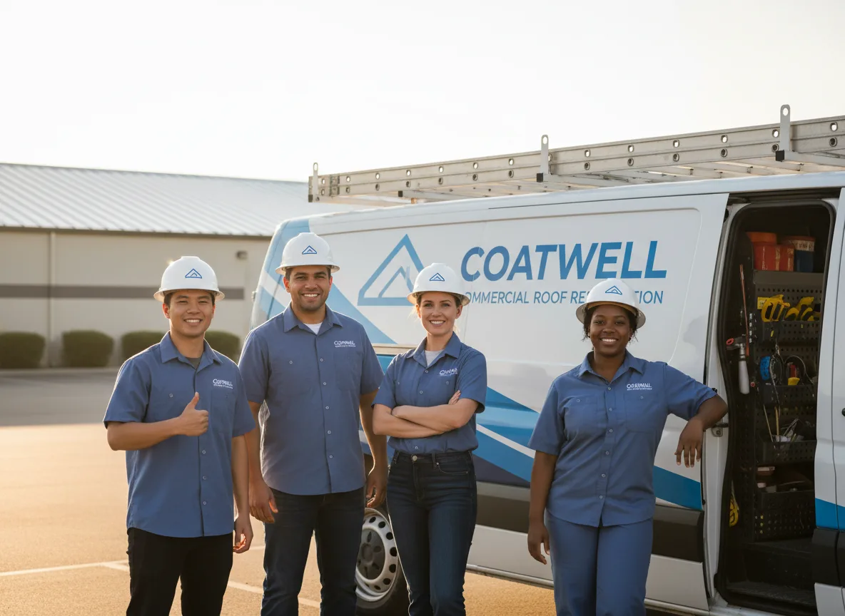 Commercial roof coating company in Hope, KS